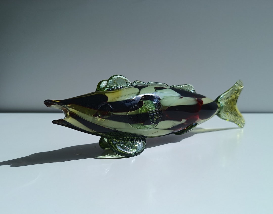 Murano Glass Fish/ Vintage Mouth Blown/ Murano Glass Figure/ Glass