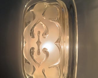 Mid Century Bubble Glass Pendant/ Vintage Glass Chandelier/ by