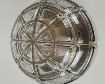 Mid Century Bubble Glass Wall or Ceiling Lamp/ Vintage Glass Flush Mount/ Germany/ 60s