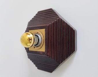 Pair of Mid Century Modern Wood  Wall Lights/Germany/ 60s