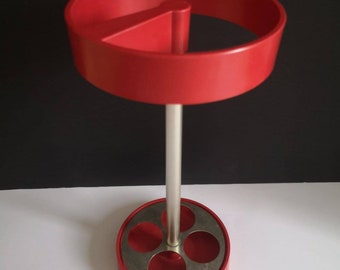 Vintage Umbrella Holder/ Space Age Umbrella/ Plastic and Metal Umbrella Stand/ Pop Art Umbrella Stand/ 70's Umbrella Holder.