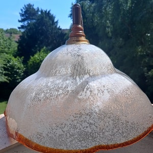 Vintage Murano Glass Pendant / Murano Chandelier/ Mid Century Glass Light/ Flower Light Fixture/ 1970&#39;s.