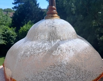 Vintage Murano Glass Pendant / Murano Chandelier/ Mid Century Glass Light/ Flower Light Fixture/ 1970&#39;s.