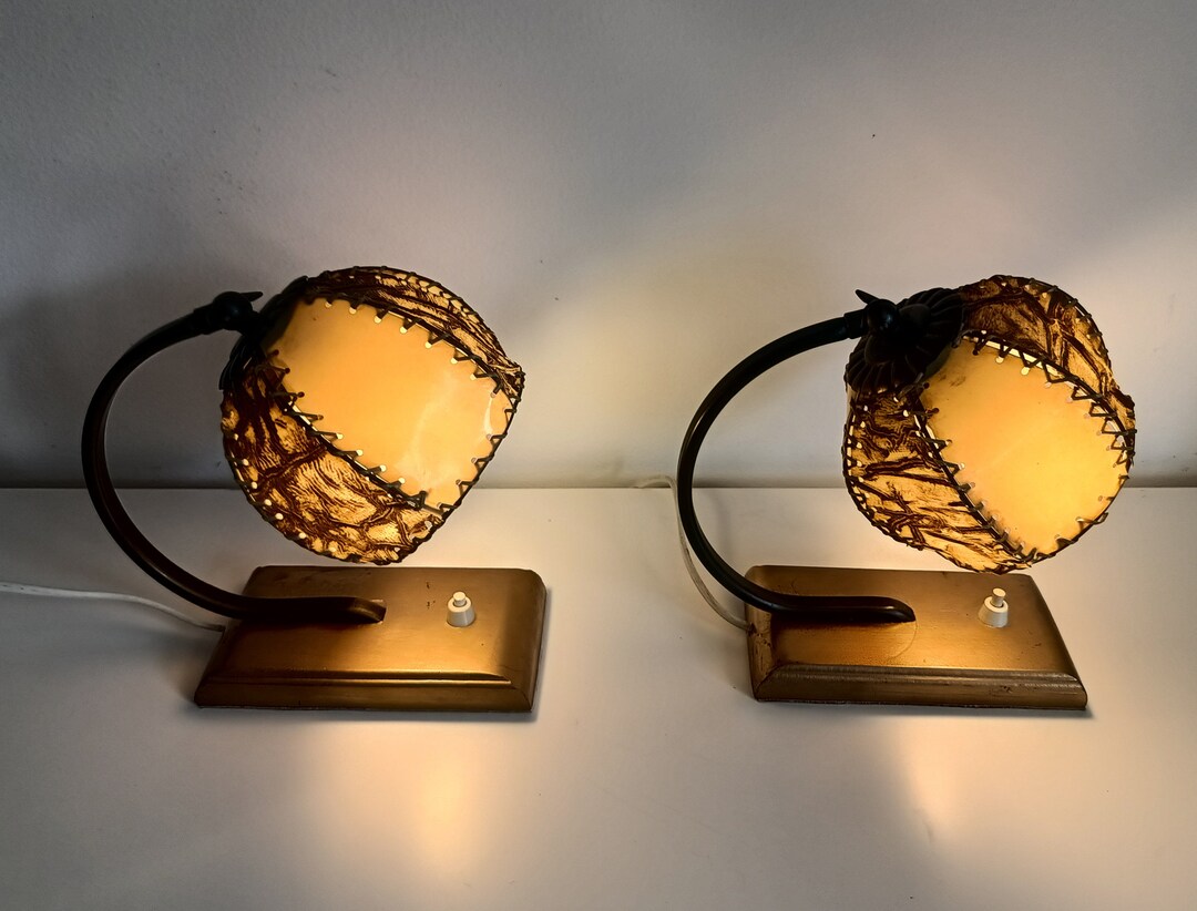 Art Deco Bedside Lamps/ Table Lamps/ Vintage Table Lamps/ French Art Deco Lamps/ Nightstands ...