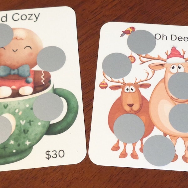 Warm and Cozy, Oh Deer saving challenges, laminated