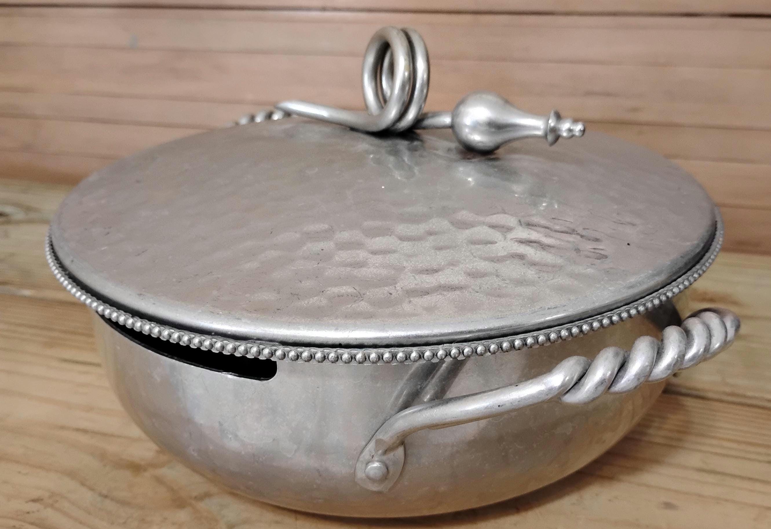 蓋付きヴィンテージレトロアルミハンマーポット - Etsy 日本