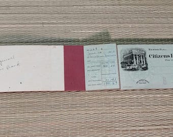 1896 年約束手形銀行小切手 - 船のビネット デザイン - S. J. ネイソン
