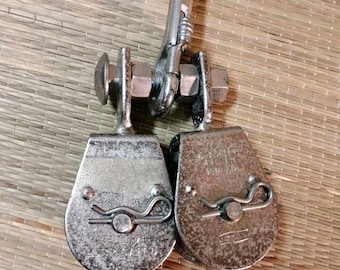 Double pulley block system solid stainless steel