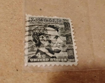 ヴィンテージ未使用米国郵便切手 25 セント エイブラハム リンカーン