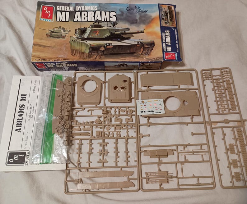 AMT Ertl M1 Abrams Tank Model 1:72 Scale 1988 - Etsy