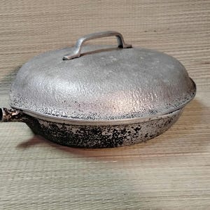 Vintage Century Silver Wire gehämmerter Aluminium Suppentopf 13 Zoll Mid Century Aluminium Topf