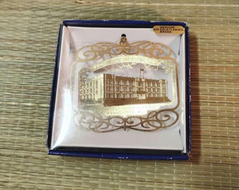 Christmas ornament Nations Treasure Roosevelt high school 24k gold flashed