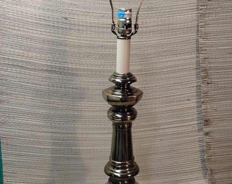 Vintage brass table lamp shiny brass lamp