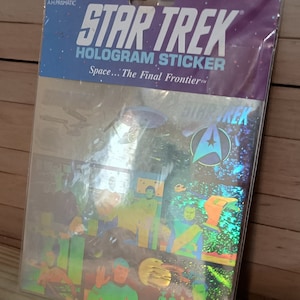 Adesivos holográficos Star Trek, cartão original da série 1991
