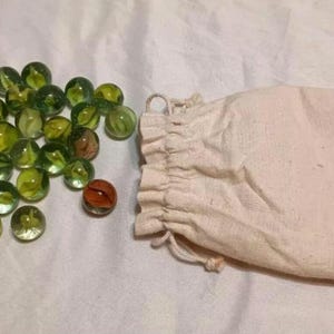 Vintage bag of marbles glass marbles retro marble collection