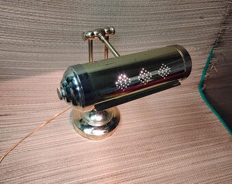 Brass bankers lamp piano lamp articulated 10 in hood vintage