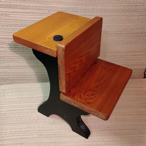 Wood miniature school desk for dolls or display items