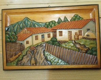 Hand carved wood art Hondorus artist
