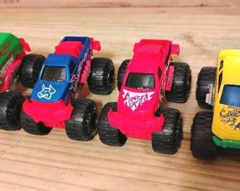Vintage diecast Greenbrier monster truck collection of 4 mint condition 1:64 scale