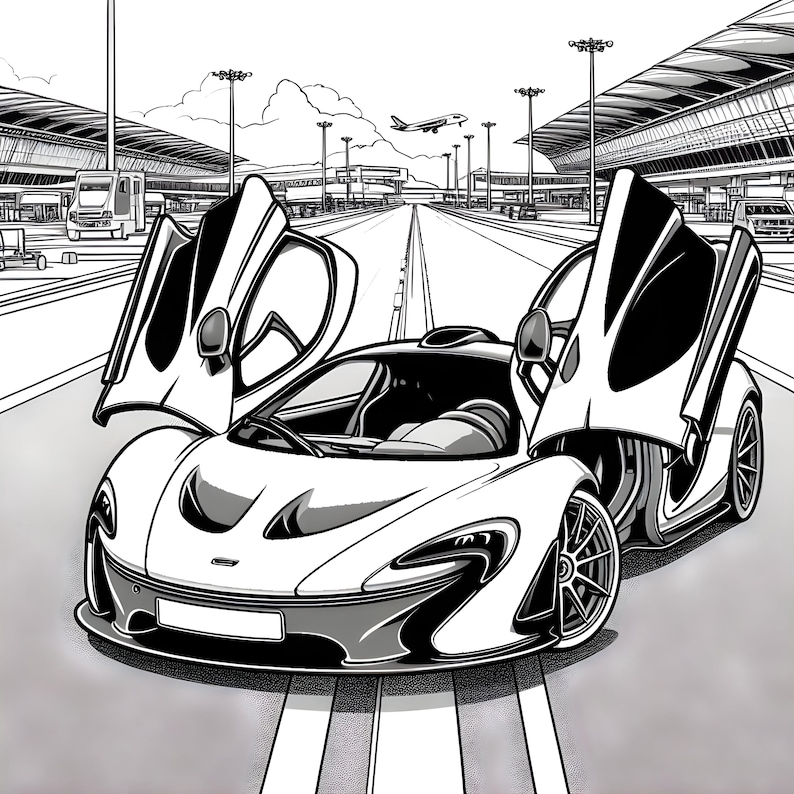 Mclaren P1 Coloring Book - High Resolution PDF Download - Etsy Australia