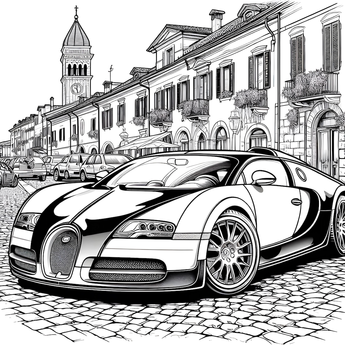 Bugatti Veyron Coloring Book - Etsy