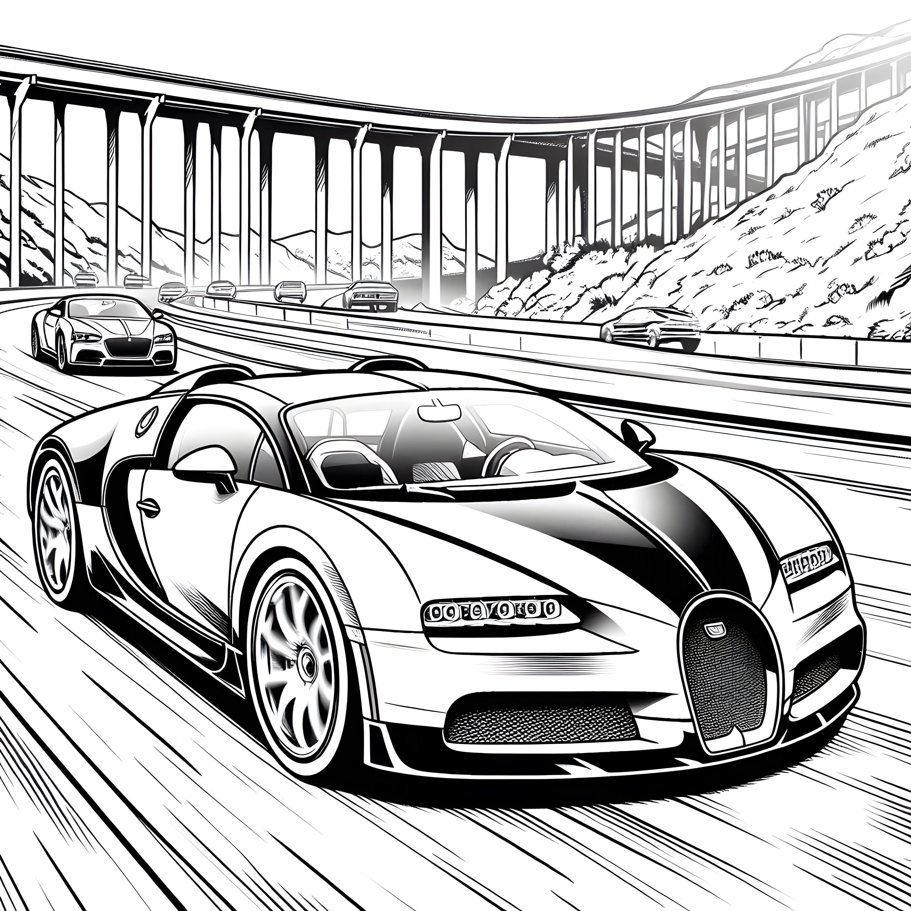 Bugatti Veyron Coloring Book - Etsy