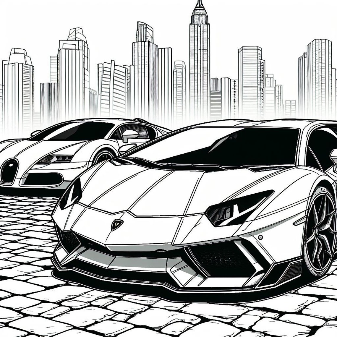 Lamborghini Aventador Coloring Book - Etsy