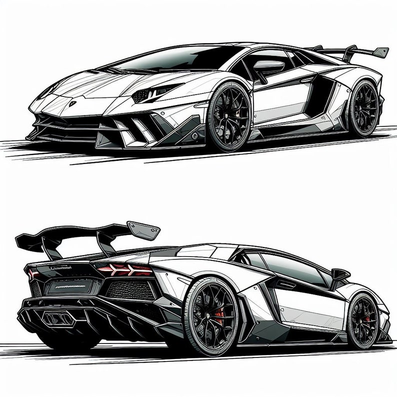 Lamborghini Aventador Coloring Book - Etsy