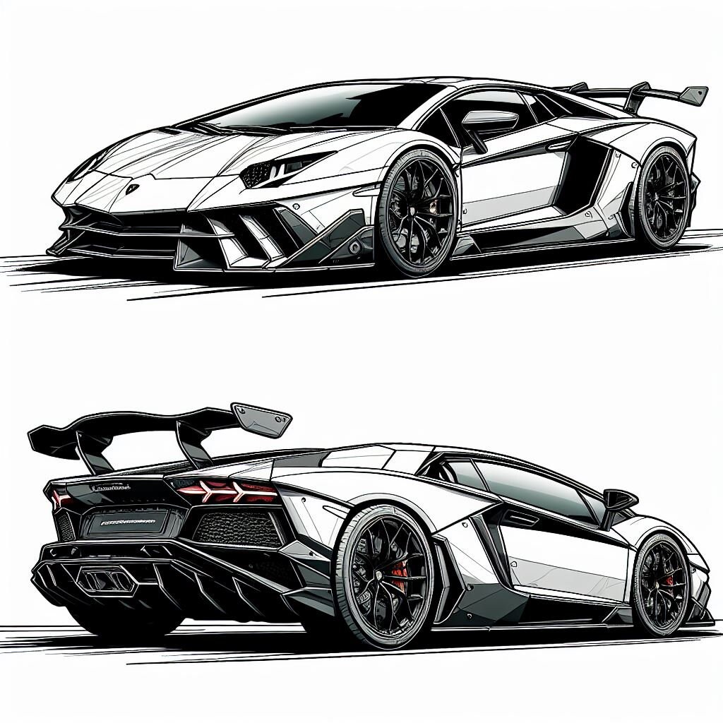 Lamborghini Aventador Coloring Book - Etsy