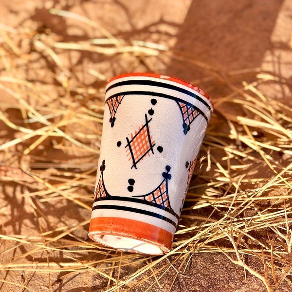 Mug en céramique fait main, peint à la main au Maroc, tasses à café, tasses en poterie, tasses en céramique faites main, décoration d'intérieur