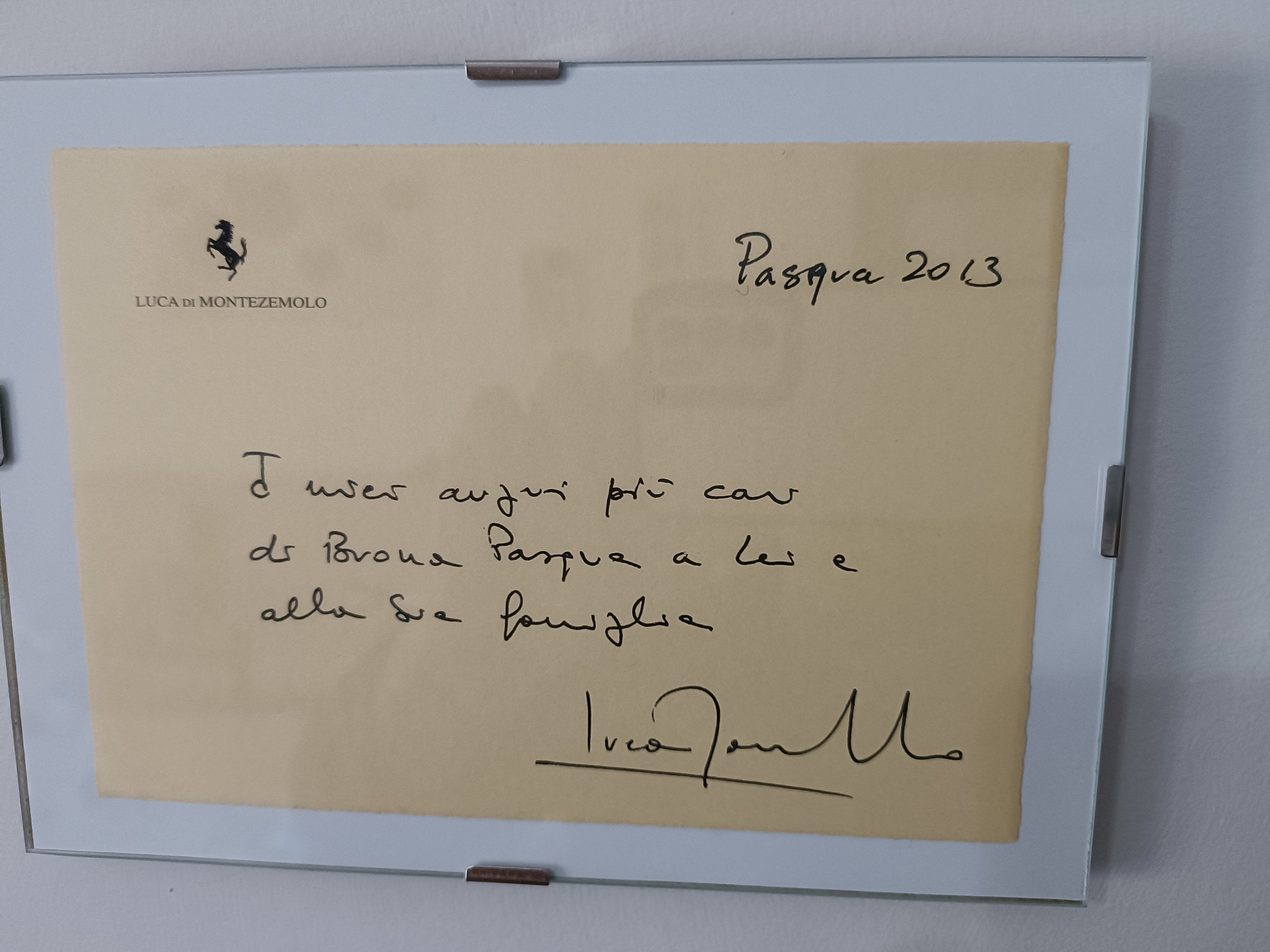 Ferrari Easter 2013 Letter Luca Cordero Di Montezemolo - Etsy