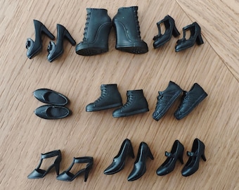 Black Shoes For Mannequin Doll Clothes For 11 Inch 30cm Doll