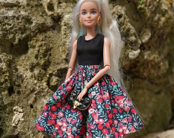 Fashion doll outfit floral skirt integrity doll fashion royalty doll clothes for 11 inch 30cm doll