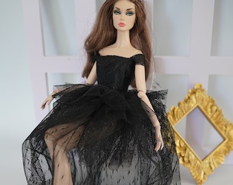 Fashion doll outfit golden dress integrity doll fashion royalty Poppy Parker doll clothes for 11 inch 30cm doll