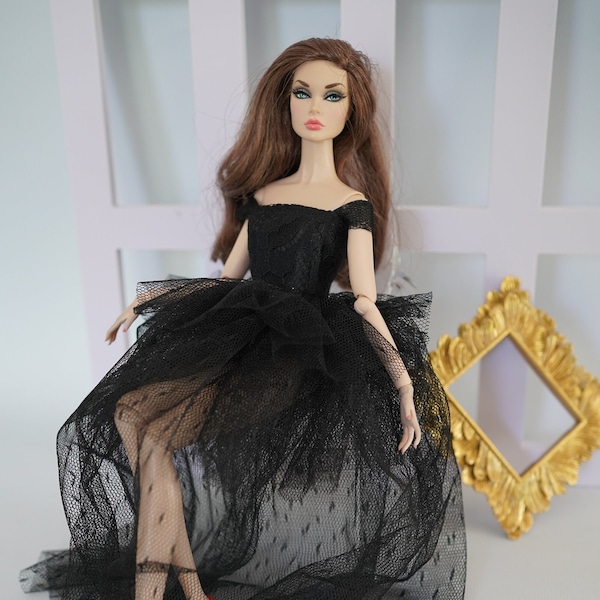 Fashion doll outfit golden dress integrity doll fashion royalty Poppy Parker doll clothes for 11 inch 30cm doll