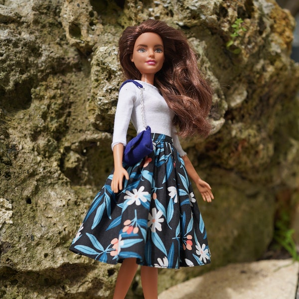 Fashion doll outfit floral skirt integrity doll fashion royalty doll clothes for 11 inch 30cm doll