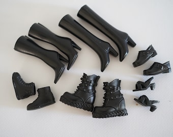 Zwarte schoenen voor mannequin-poppenkleding voor pop van 11 inch en 30 cm