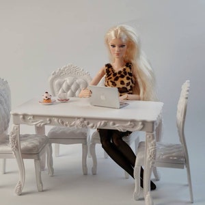 Dollhouse Table and Chair Mannequin for 1 6th 1:6 Dollhouse, for 11 inch 30cm dollChristmas gift image 2