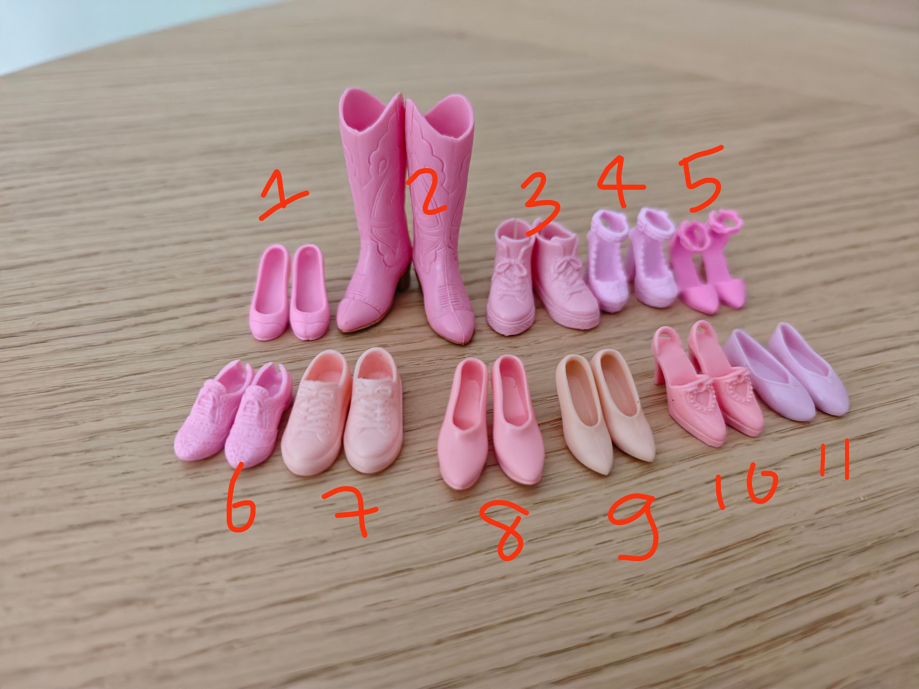 Pink Shoes for Fashion Doll Flat Shoes for 11 Inch 30cm Doll Christmas Gift Etsy
