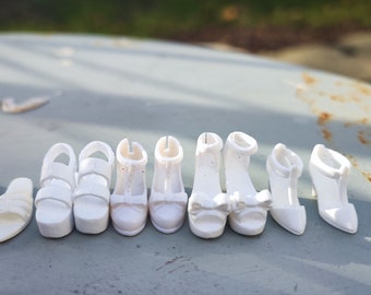 Zapatos blancos para ropa de muñeca maniquí para muñeca de 11 pulgadas y 30cm