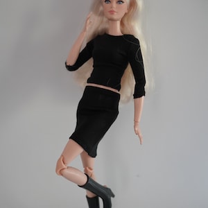 Black outfit for mannequin doll doll clothes for 11 inch 30cm dollChristmas gift image 3