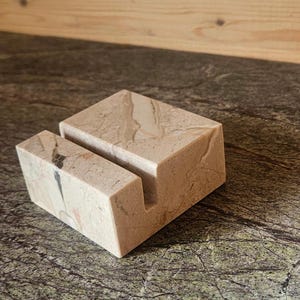 Elegante porta-cartões de visita em mármore, organizador em mármore natural, acessório de mesa, organizador, casamento em pedra, porta-fotos, porta-cabos.