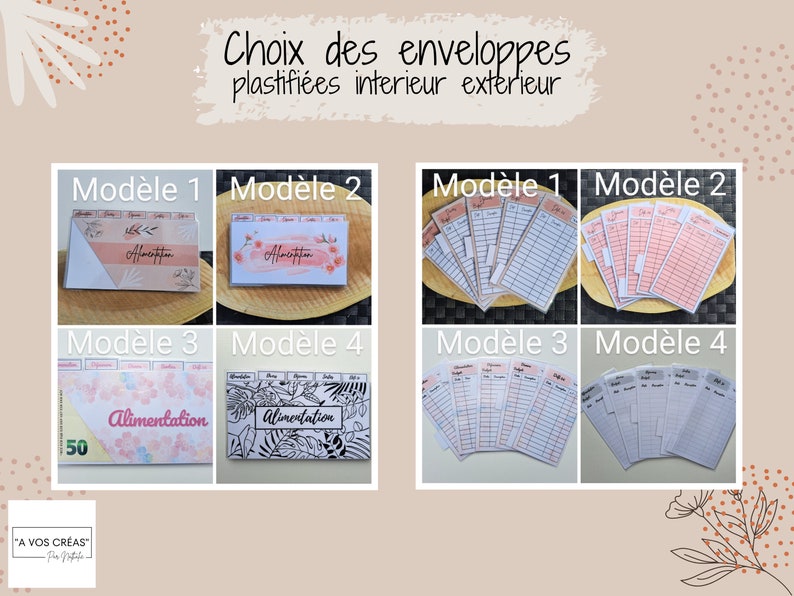 Lot enveloppes budget personnalisées Portefeuille couverture cuir . Portefeuille budget image 6