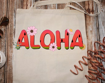 ALOHA Hawaii  15x16 Tote Bag