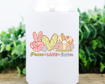 Easter | Piece Love Easter | koozie | Can cooler - Set of 2