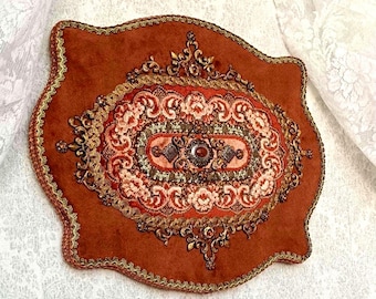 Cuadros de terciopelo victoriano francés para pared, decoración vintage de lujo hecha a mano.