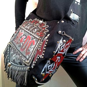 metal core dc merchandise steam punk style deathcore attitude heavy Metal Merch festival outfit grunge aesthetic post punk crust Harajuku fashion rebel ride or die saddle bag motorbike hardcore unisex personalized handbag