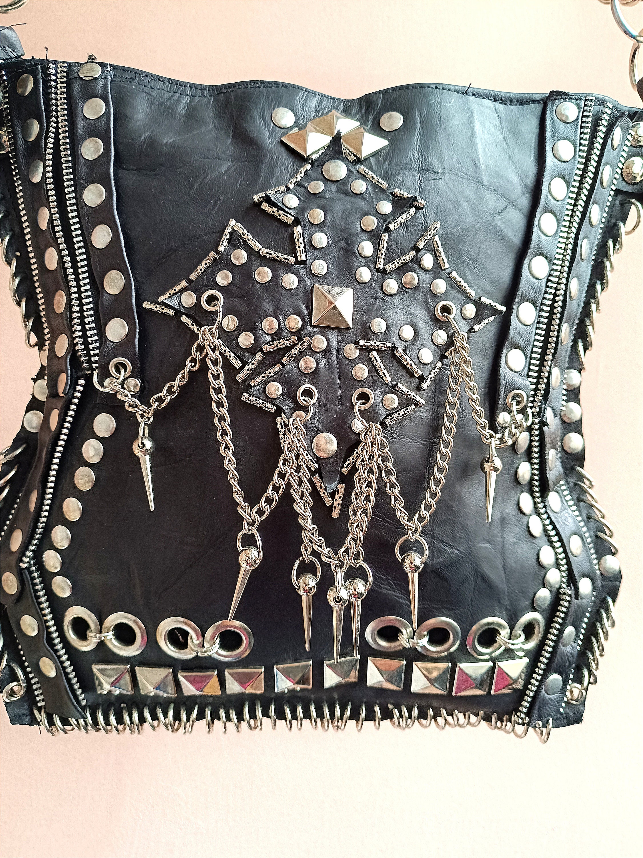 Fulidngzg Corsetto da pirata, da donna, nero, steapunk, taglie forti