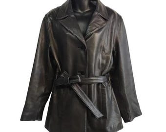 Black Stylish Leather Jacket | Black Suede Leather Jacket For Women | Wide Collared Leather Jacket | Handmade Suede Leather Coat For Women |