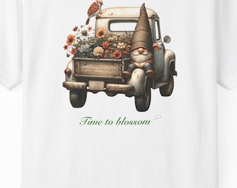Old truck Gnome and flowers. Enjoy!